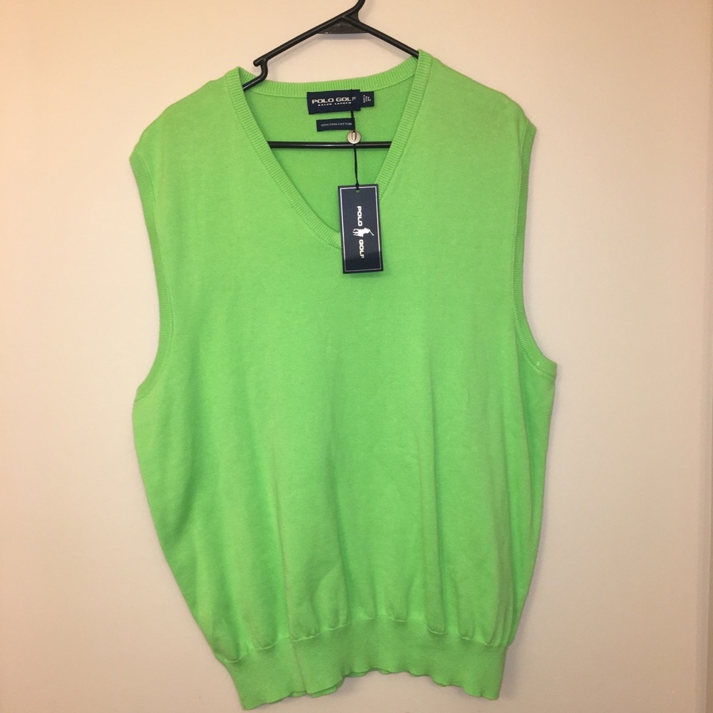 NWT Polo Golf Vest Lime Green